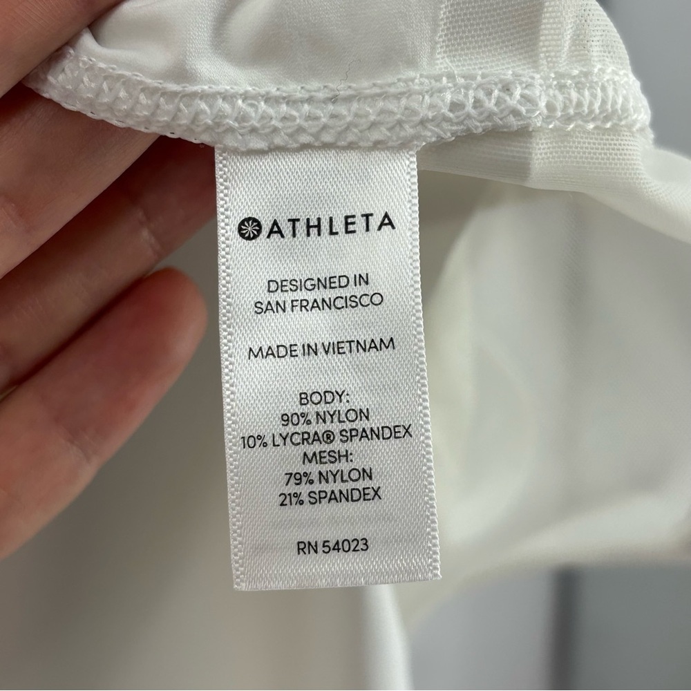 Athleta women’s medium white sunlover UPF lightweight tank dress sleeveless - Picture 4 of 9